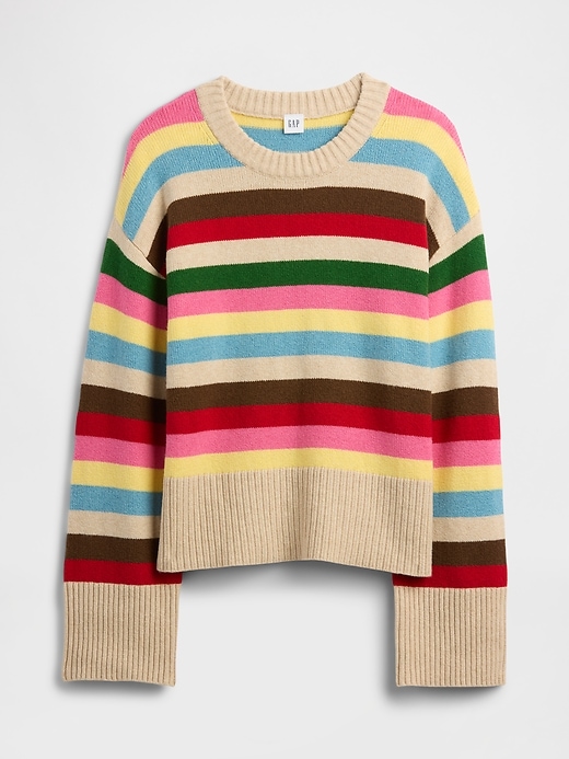 Image number 5 showing, CashSoft Relaxed Crewneck Tunic Sweater