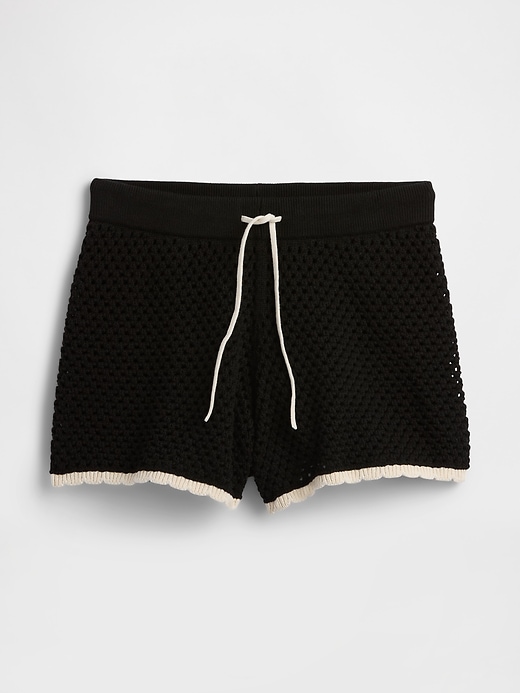 Image number 7 showing, Relaxed Pull-On Open-Stitch Sweater Shorts