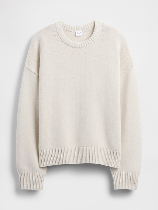Image number 5 showing, Relaxed Cotton Crewneck Sweater