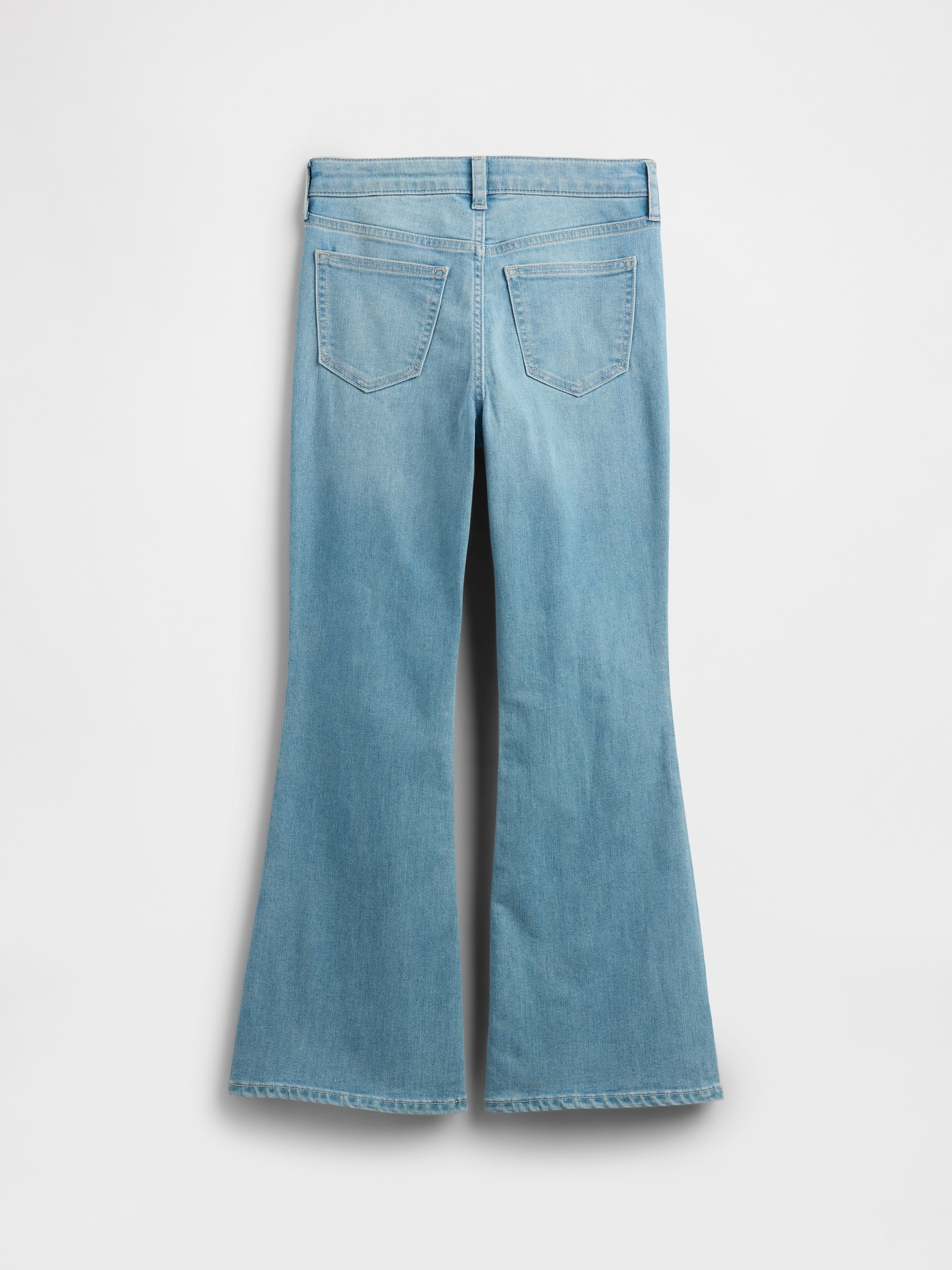 Gap Factory Kids High Rise Embroidered '70s Flare Jeans In Blue