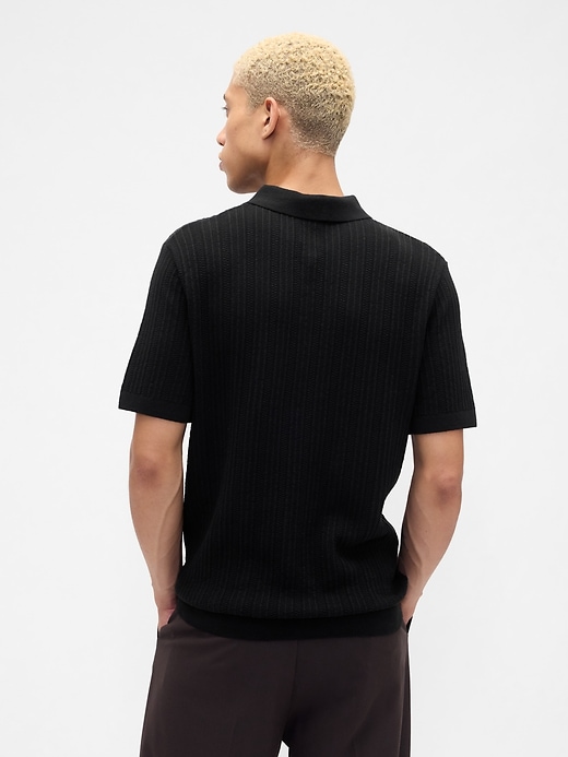Image number 2 showing, Textured Sweater Polo Shirt