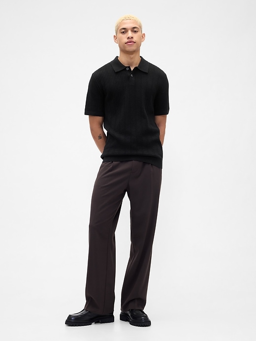 Image number 3 showing, Textured Sweater Polo Shirt