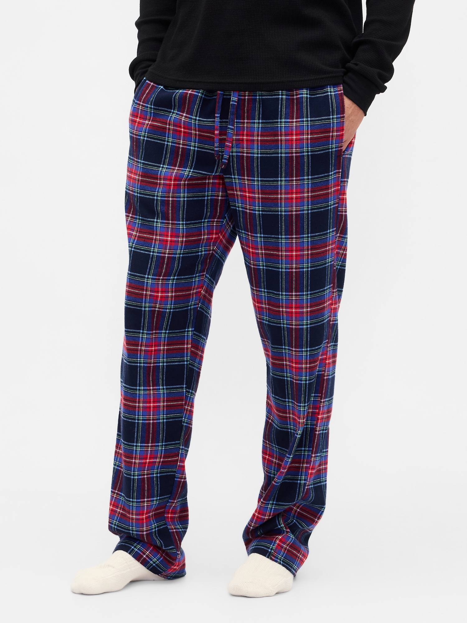 Gap Factory Relaxed Flannel Pj Pants In Blue