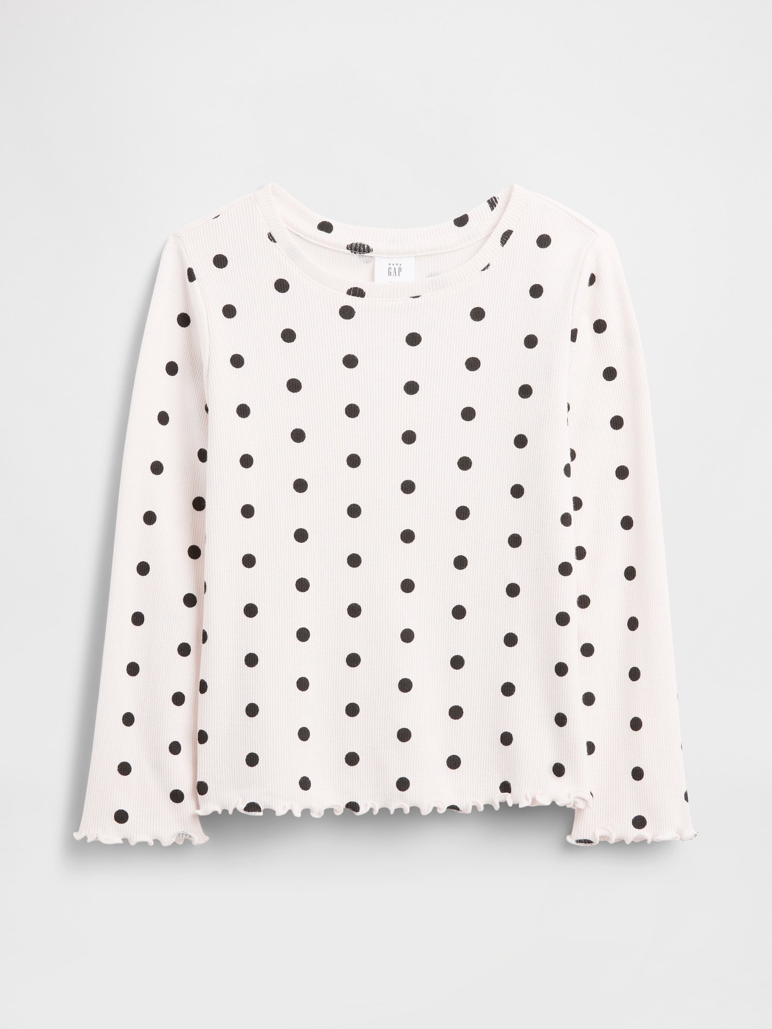 babyGap Ribbed Print T-Shirt - Polka Dot Black White