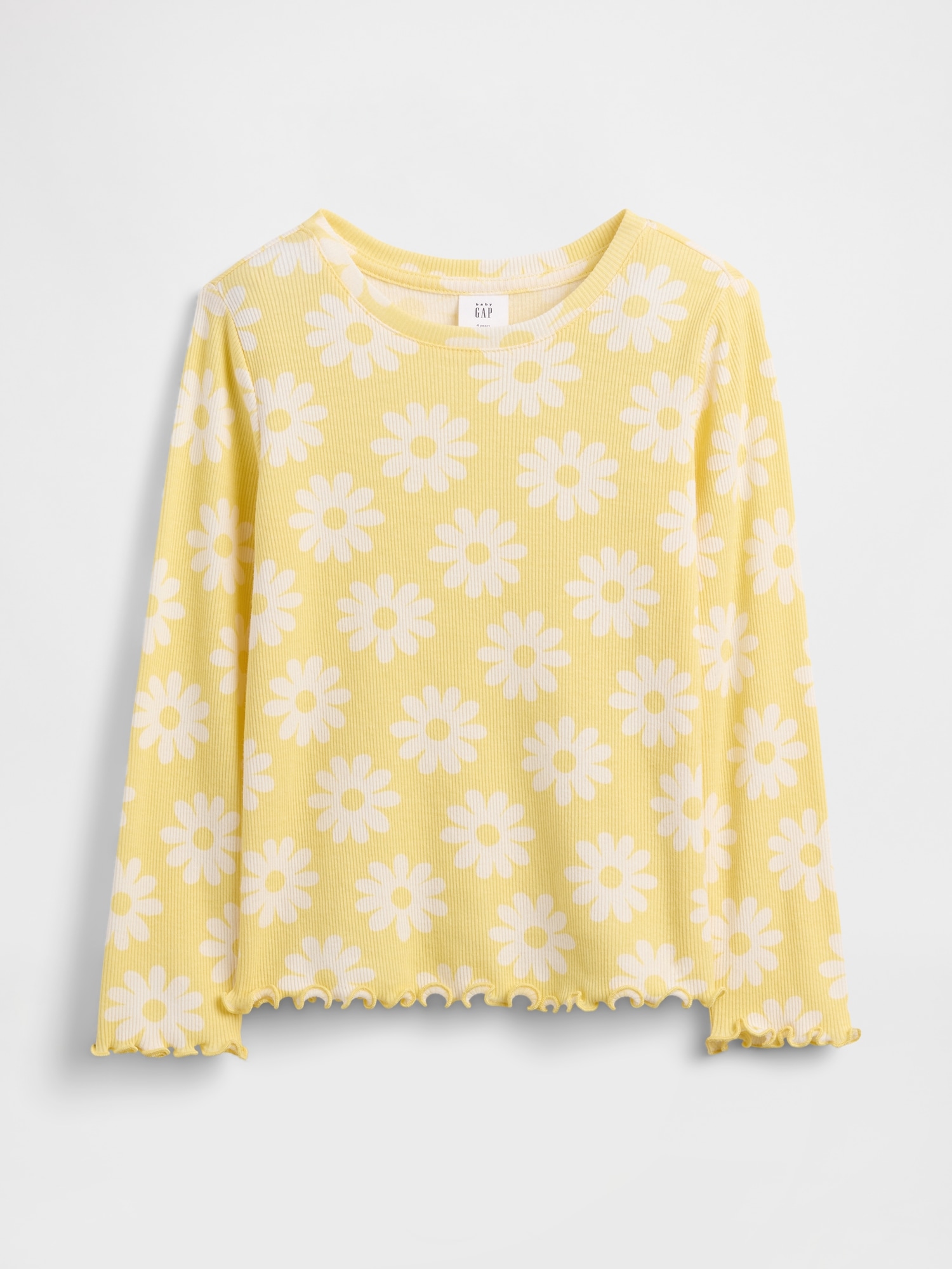 babyGap Ribbed Print T-Shirt - Spring Yellow Flowers