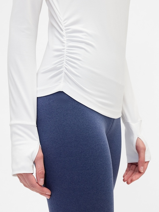 Image number 4 showing, GapFit Brushed Jersey Ruched T-Shirt