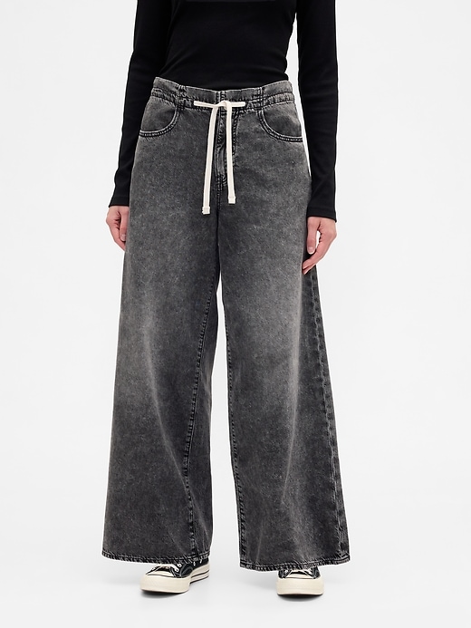 Image number 2 showing, Mid Rise Pull-On SuperLight Baggy Jeans