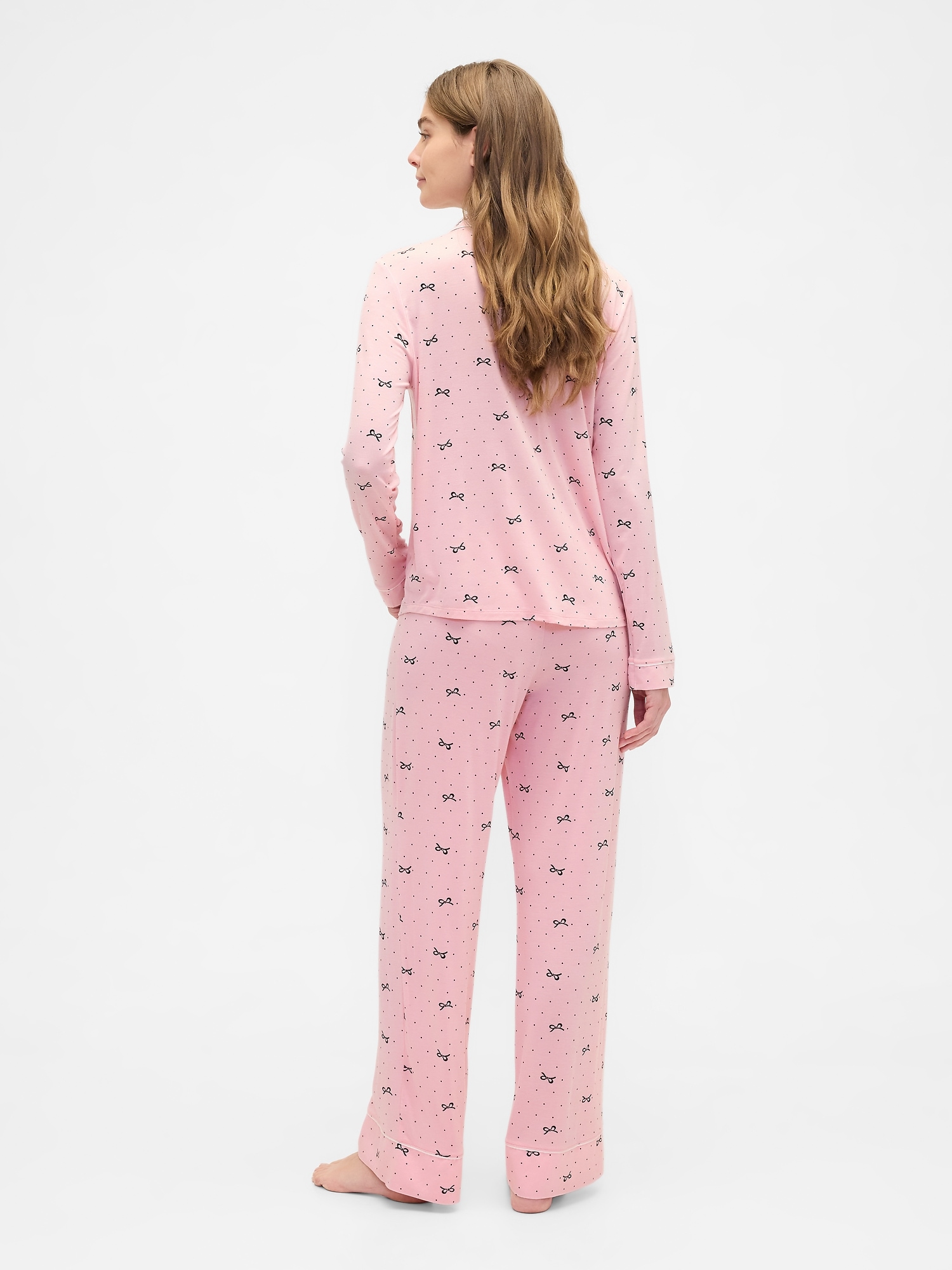 Gap Factory Modal Wide-leg Pj Pants In Pink