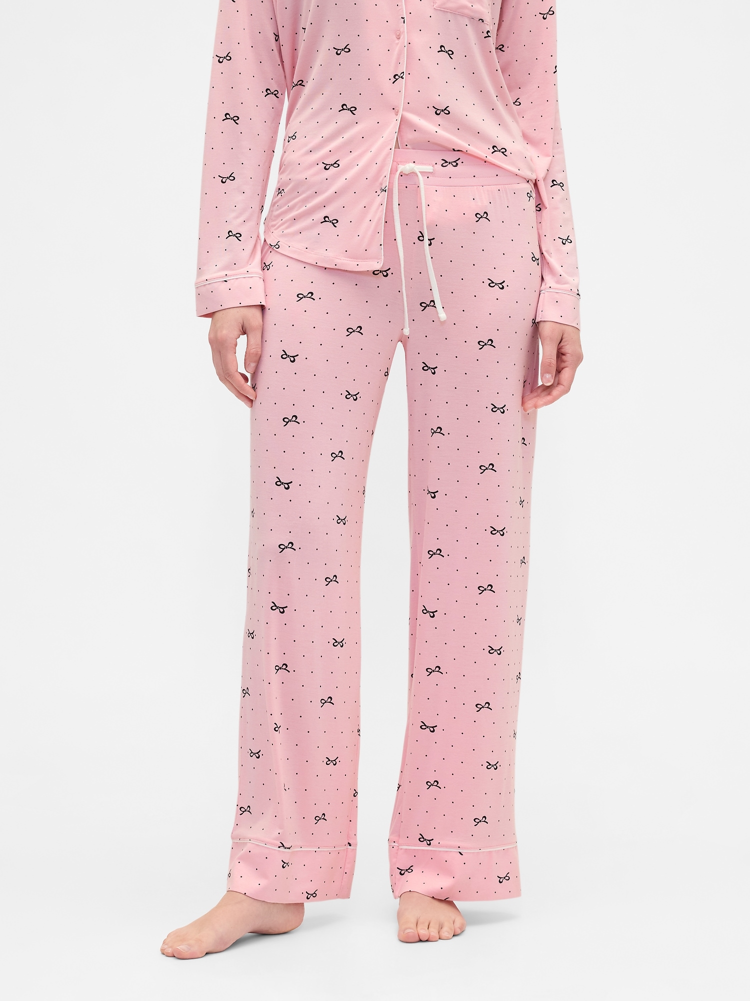 Gap Factory Modal Wide-leg Pj Pants In Pink