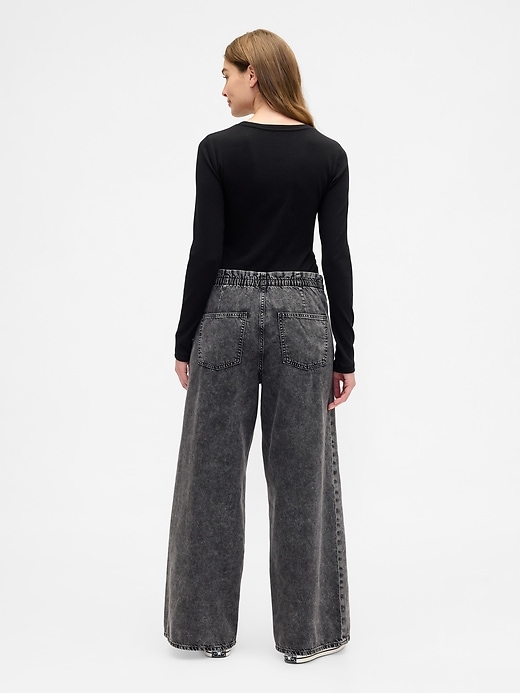 Image number 4 showing, Mid Rise Pull-On SuperLight Baggy Jeans