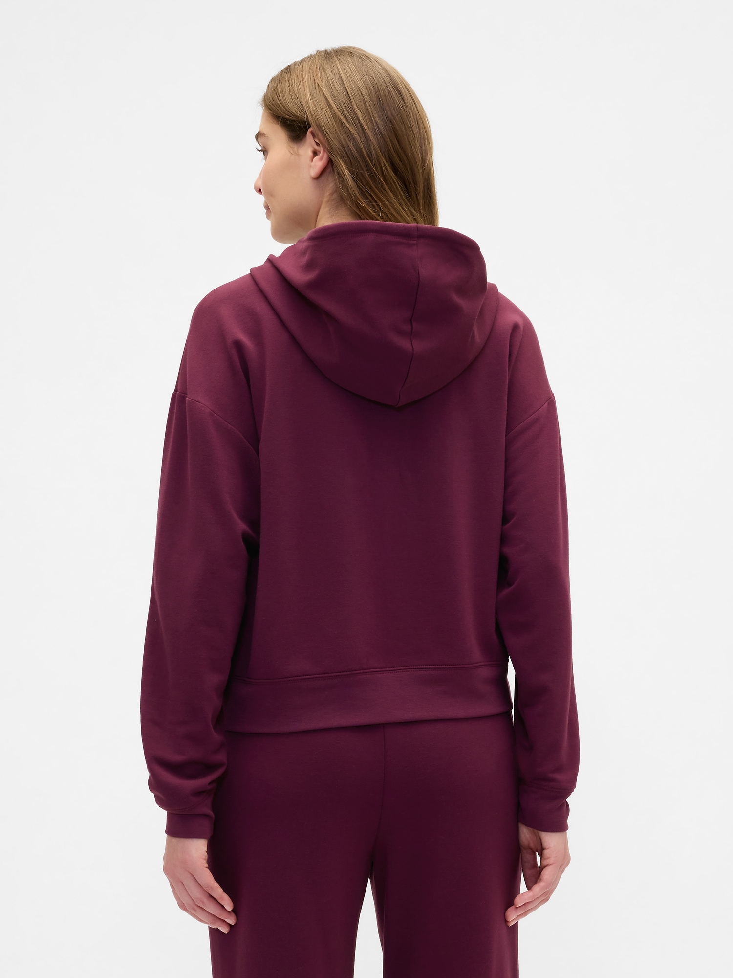 Gap Factory Cloudlight Oversized Zip Hoodie In Red