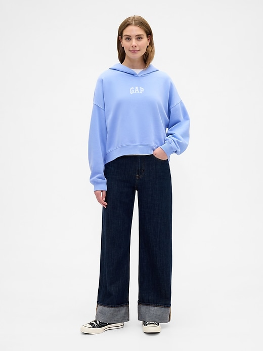Image number 3 showing, Relaxed Gap Mini-Logo Cropped Hoodie