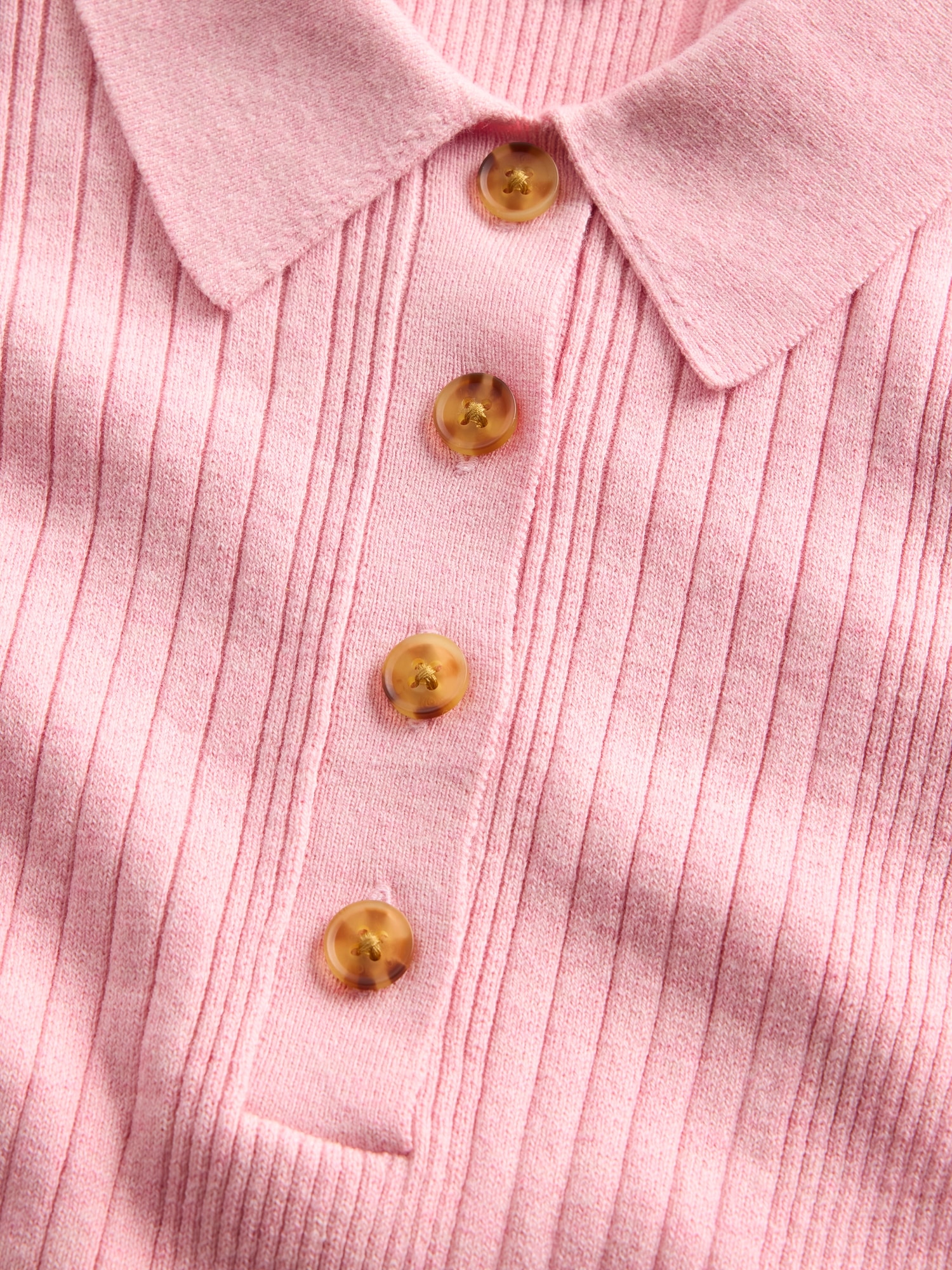 Gap Factory Ribbed Polo Shirt T-shirt In Pink