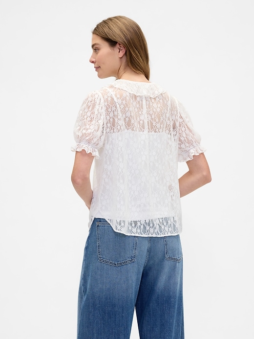 Image number 2 showing, Lace Puff Sleeve Top