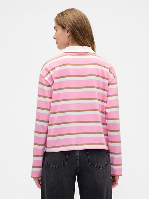 Image number 2 showing, Oversized Stripe Rugby Polo Shirt