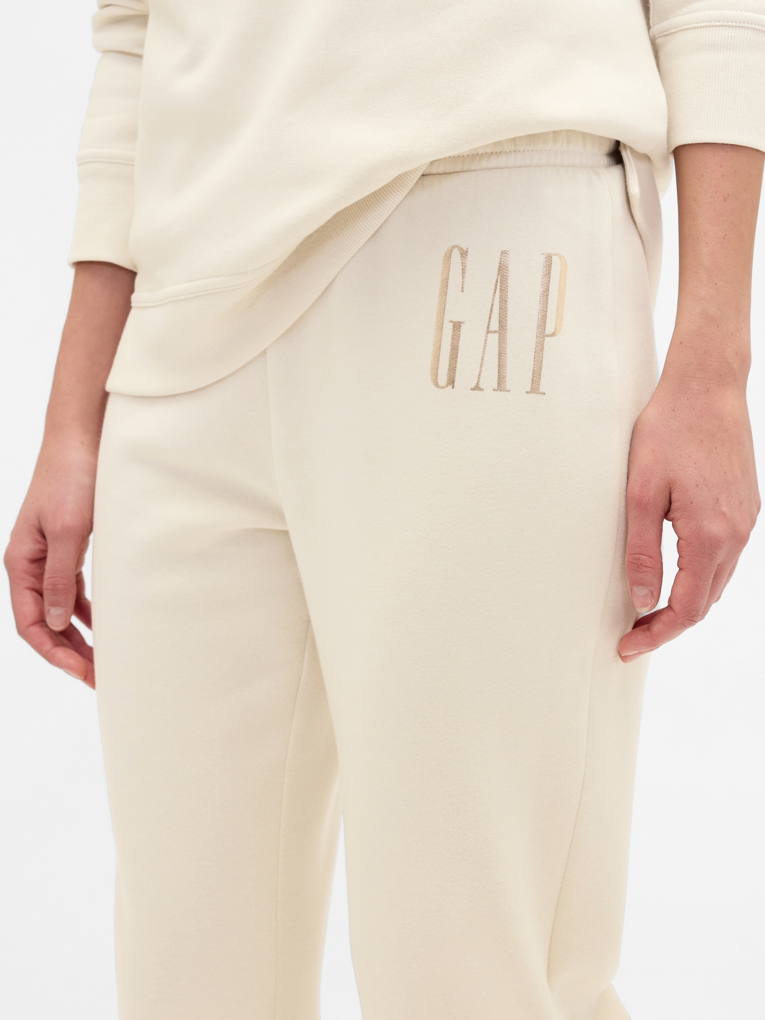 Gap Factory Gap Logo Pull-on Slim Sweatpants In Neutral