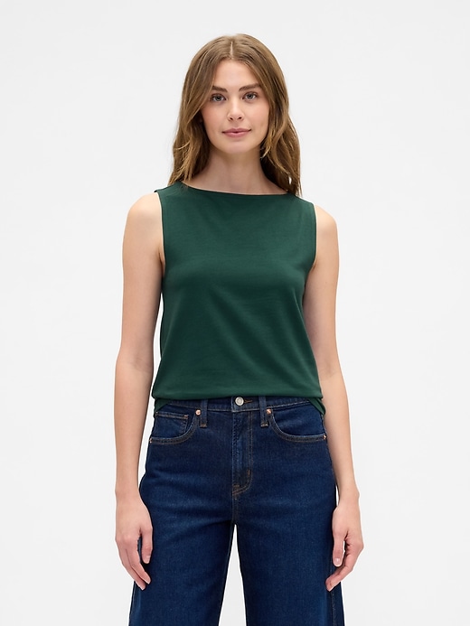 Image number 1 showing, Boatneck Tank Top