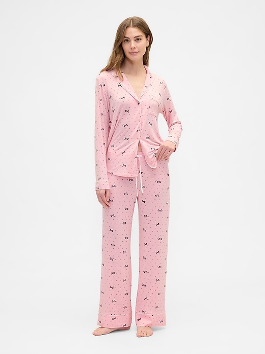 Image number 1 showing, Modal Wide-Leg PJ Pants