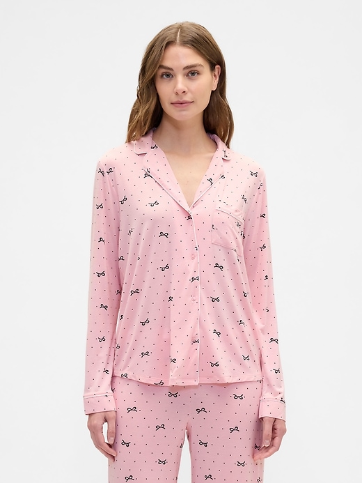 Image number 1 showing, Relaxed Modal PJ Shirt
