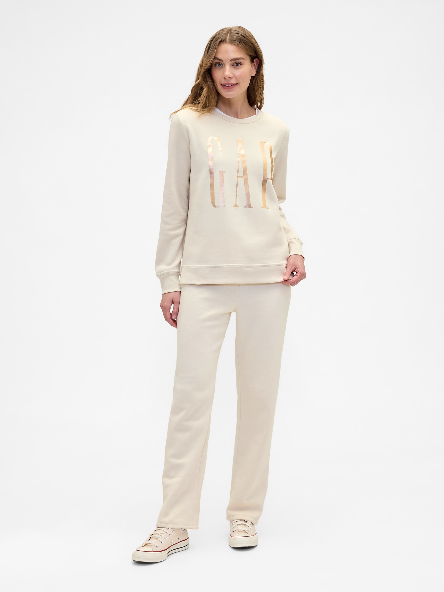 Gap Factory Relaxed Gap Logo Sweatshirt In Neutral