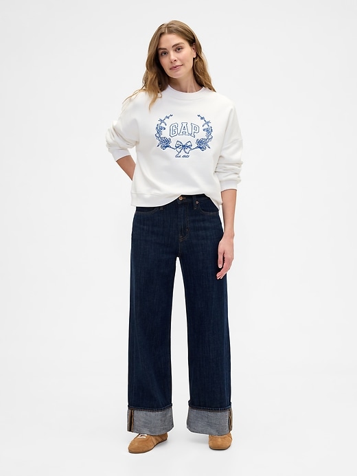 Image number 3 showing, Oversized Wedge Gap Logo Sweatshirt