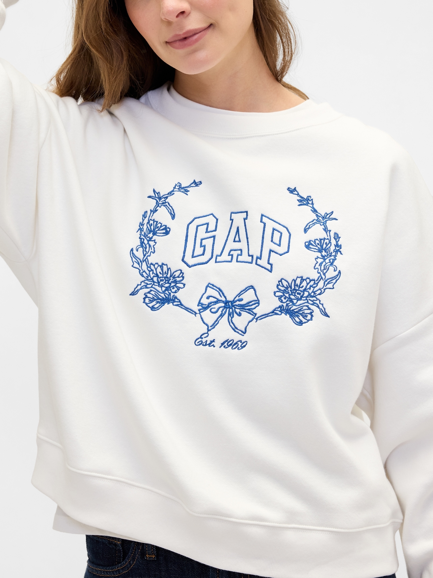 Oversized Wedge Gap Logo Sweatshirt | Gap Factory