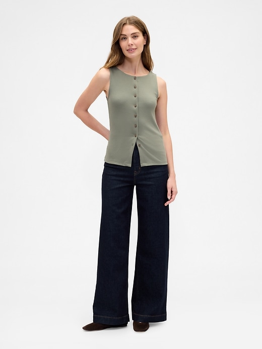 Image number 3 showing, Ribbed Boatneck Vest