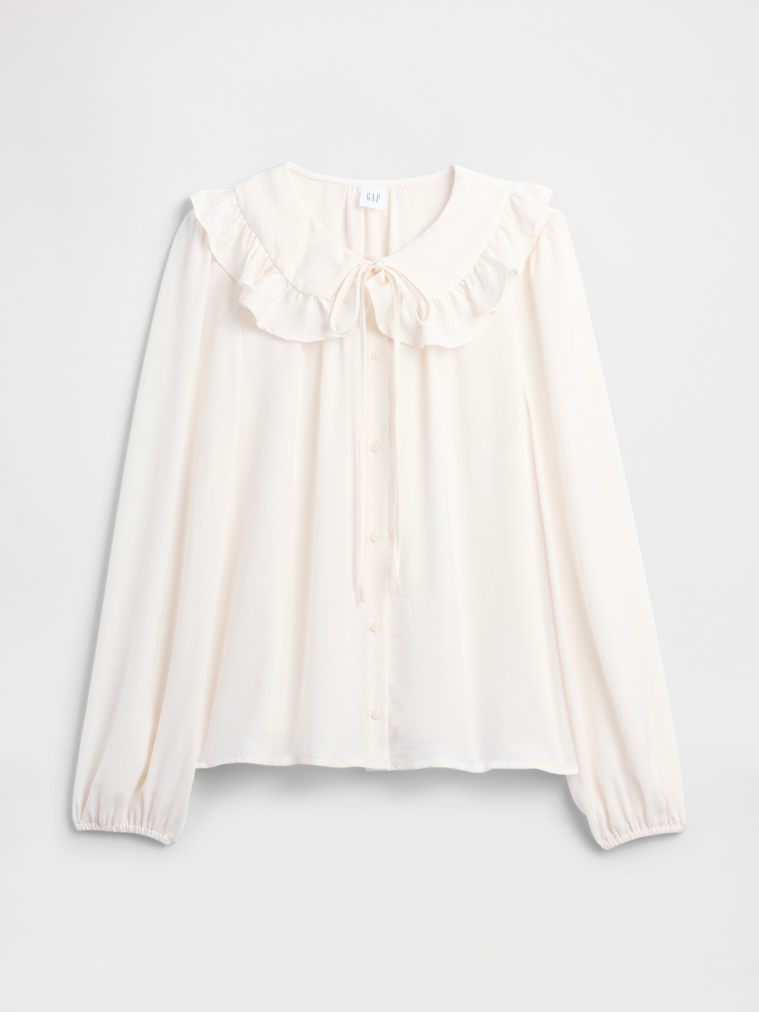 Gap Factory Relaxed Satin Ruffle Top