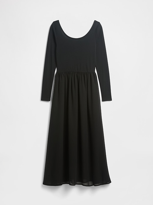 Image number 6 showing, Recycled Chiffon-Trim Midi Dress