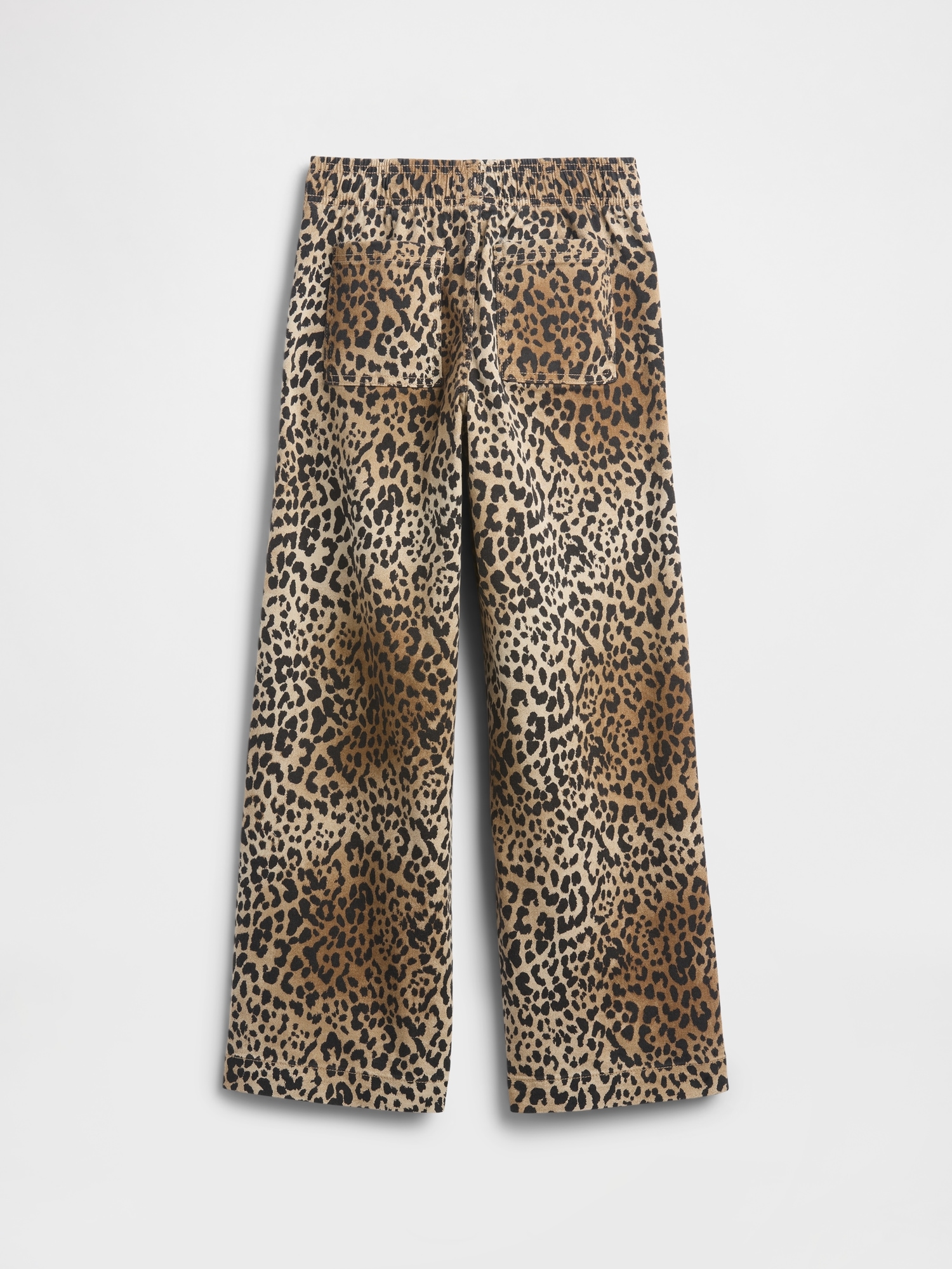 Gap Factory Kids High Rise Print Pull-on Wide Leg Jeans In Animal Print