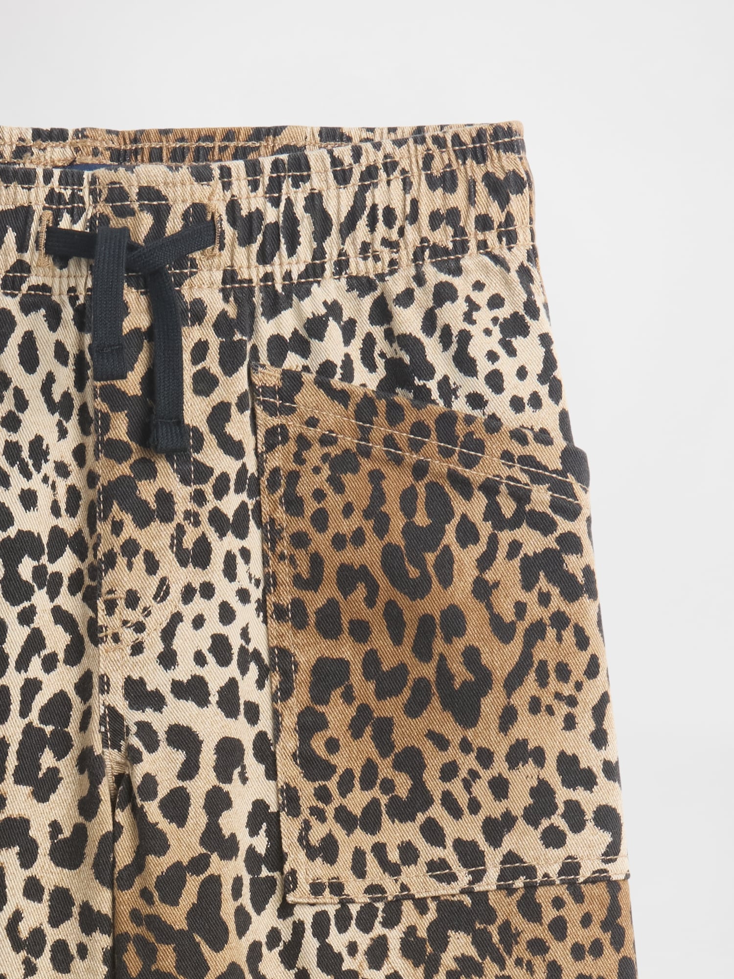 Gap Factory Kids High Rise Print Pull-on Wide Leg Jeans In Animal Print
