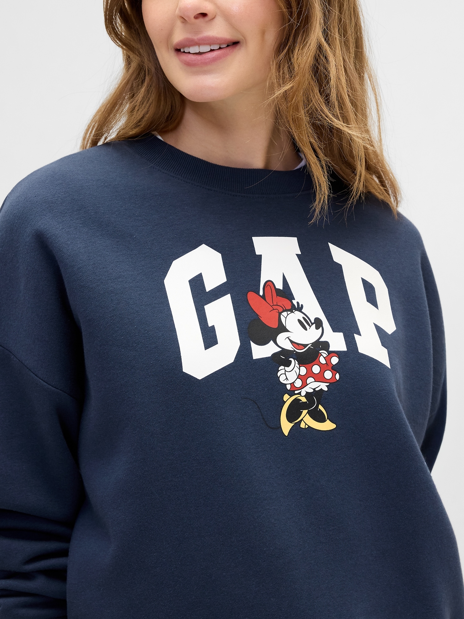 Gap Factory Gap × Disney Minnie Mouse Oversized Logo Sweatshirt In Black