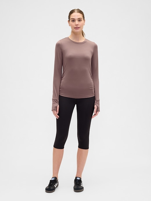 Image number 3 showing, GapFit Brushed Jersey Ruched T-Shirt