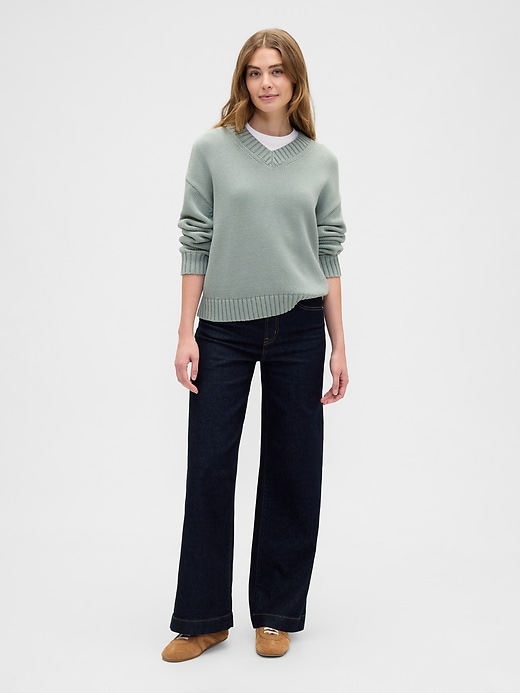 Image number 3 showing, Oversized V-Neck Sweater