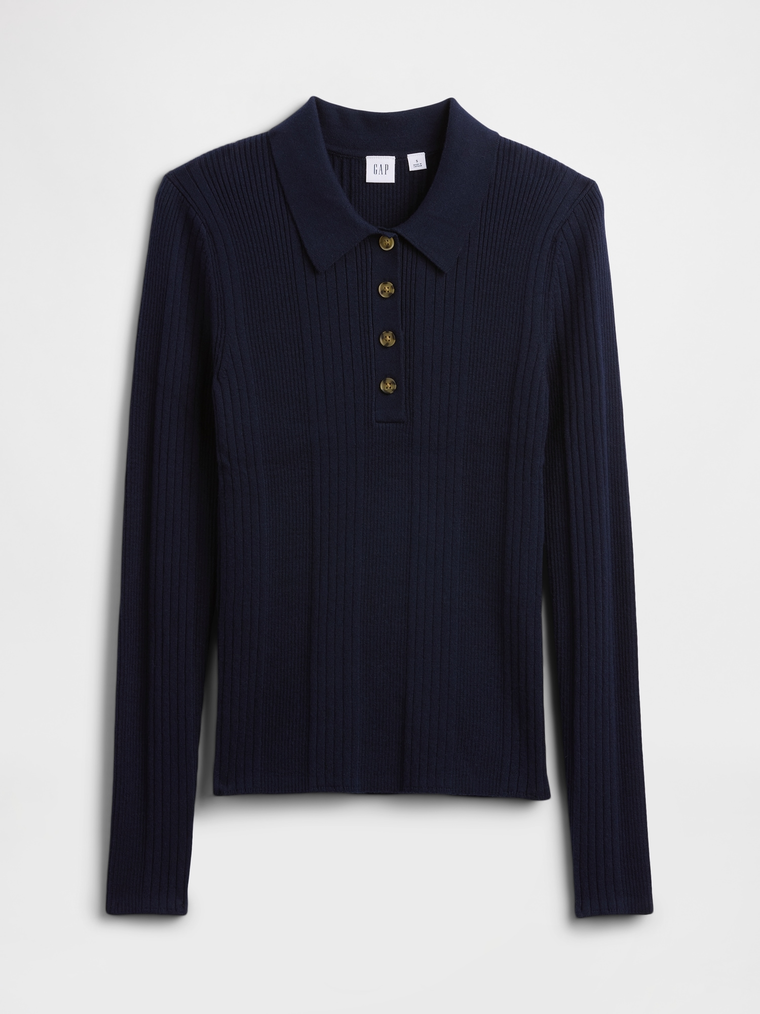 Gap Factory Ribbed Polo Shirt T-shirt In Blue