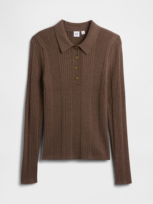 Image number 5 showing, Ribbed Polo T-Shirt