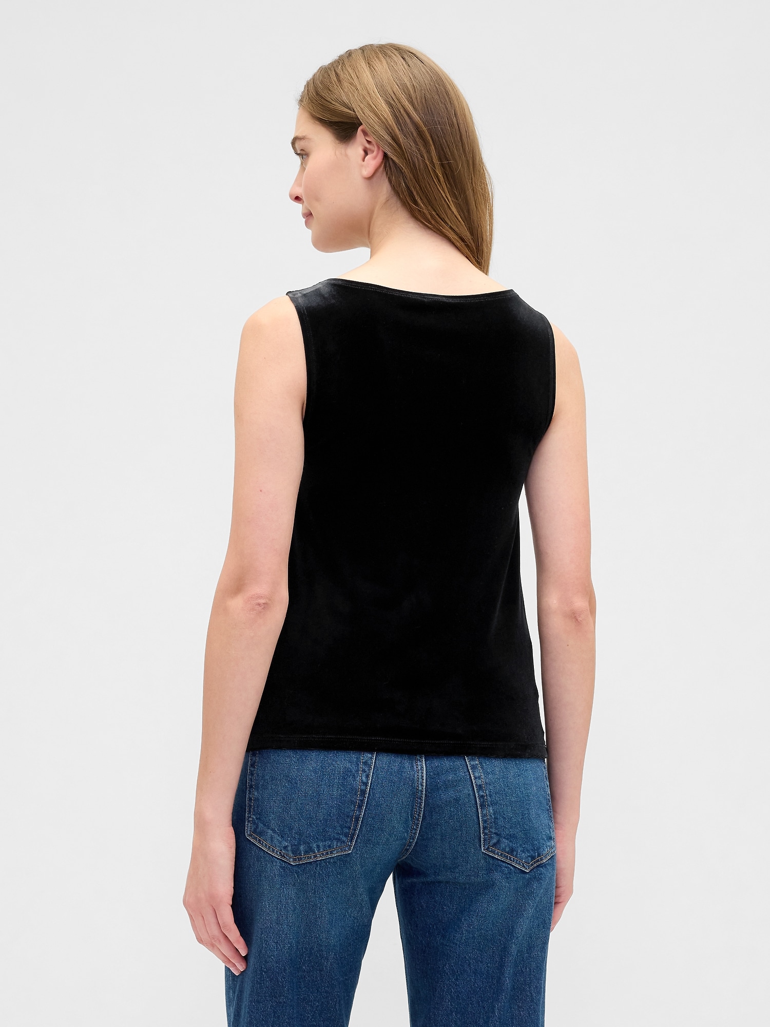 Gap Factory Boatneck Tank Top In Black
