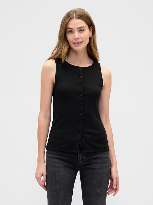 Image number 1 showing, Ribbed Boatneck Vest