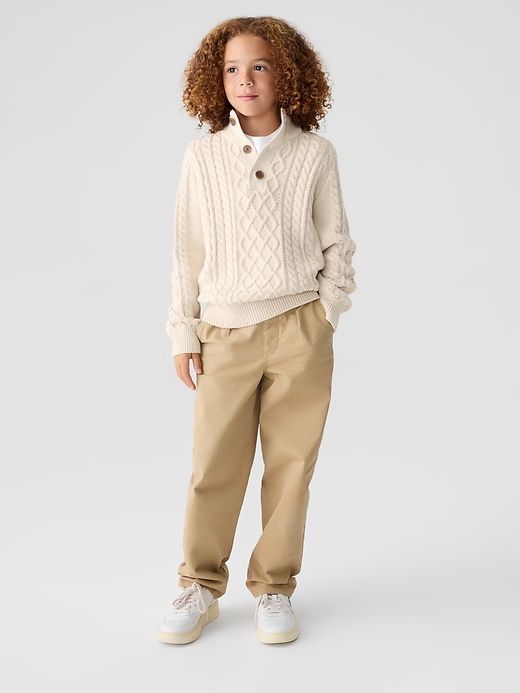 Image number 4 showing, Kids Cable-Knit Mockneck Sweater