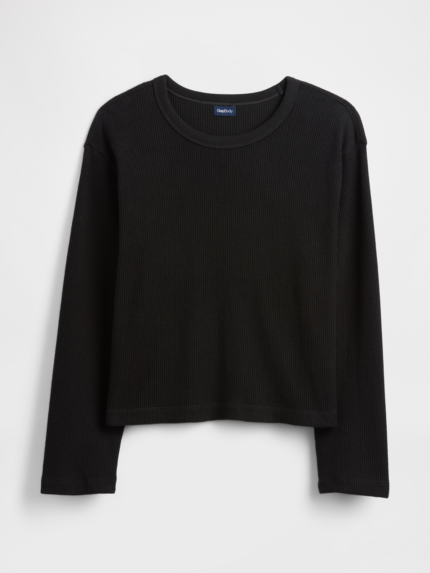 Gap Factory Relaxed Waffle-knit Pj T-shirt In Black