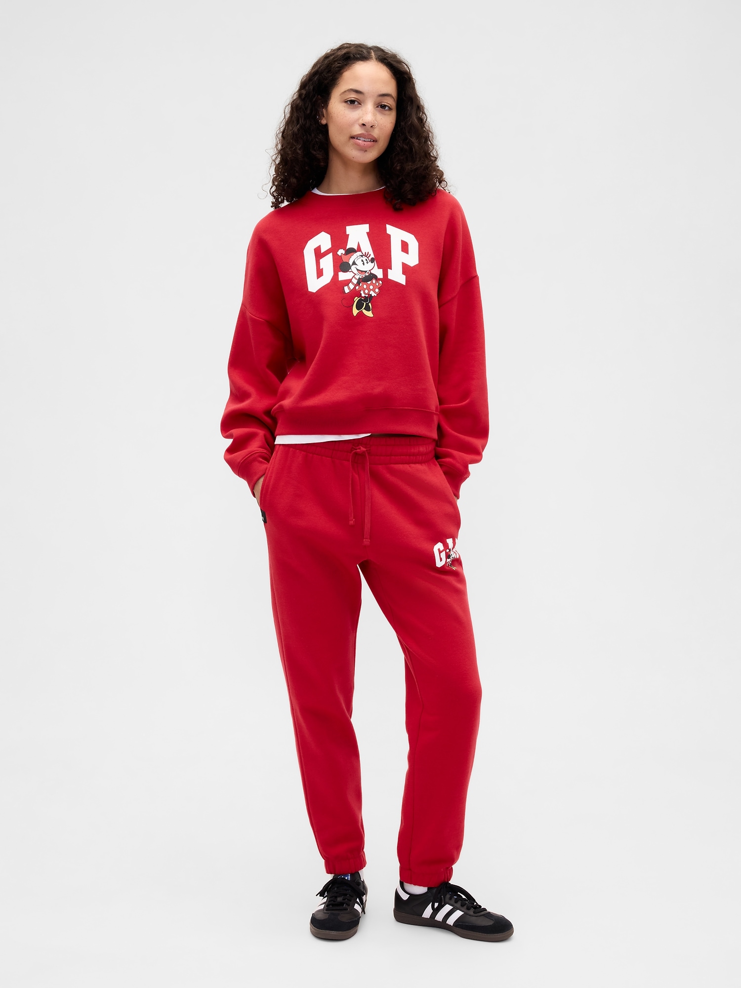 Gap Factory Gap &#215 Disney Minnie Mouse Oversized Logo Sweatshirt In Red