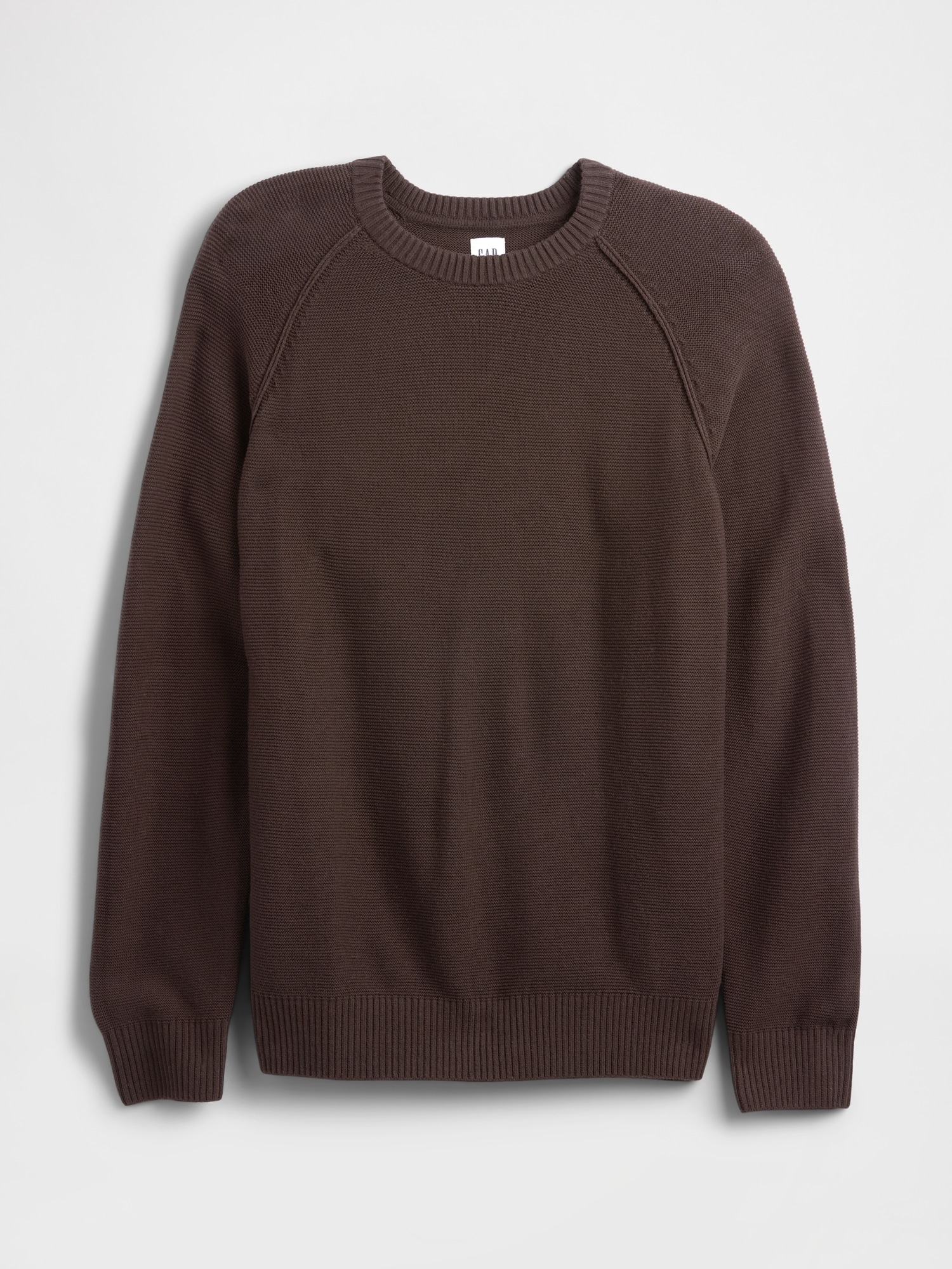 Gap Factory Garter Crewneck Sweater In Brown