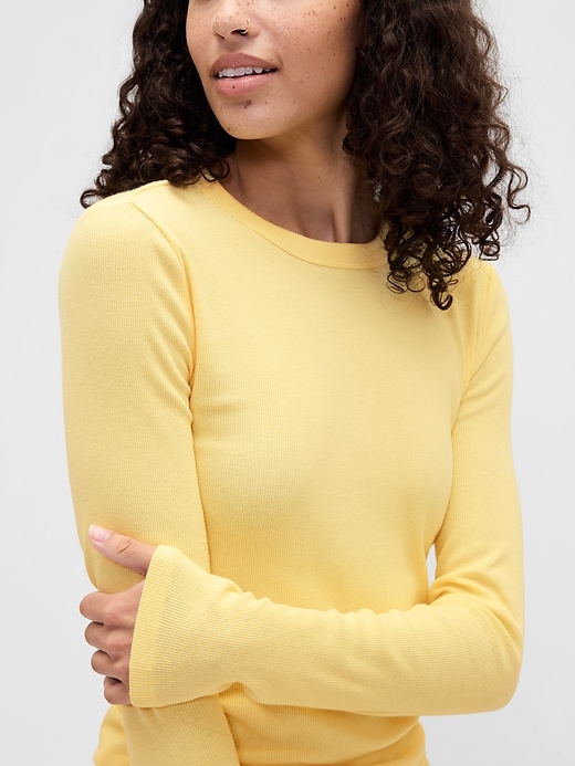 Image number 4 showing, Essential Ribbed Crewneck T-Shirt