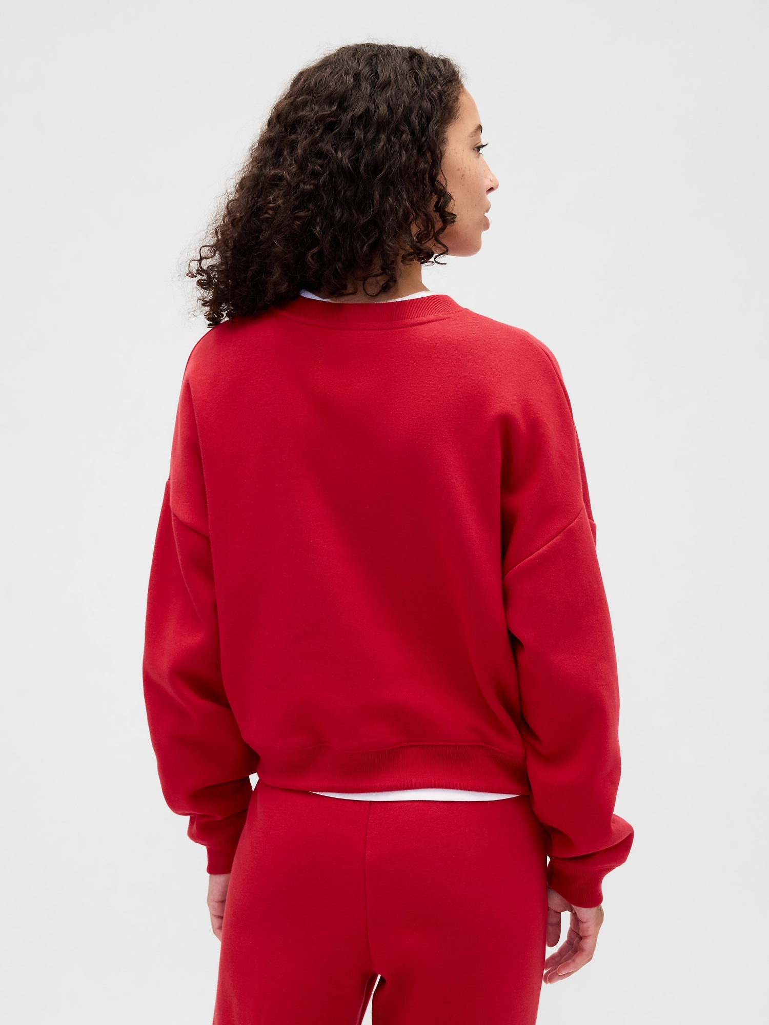 Gap Factory Gap &#215 Disney Minnie Mouse Oversized Logo Sweatshirt In Red