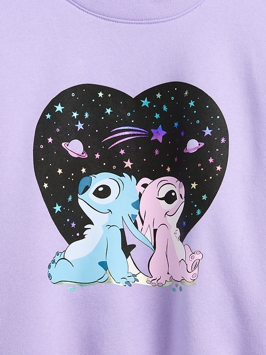 Image number 3 showing, GapKids × Disney Lilo and Stitch Oversized Graphic Sweatshirt