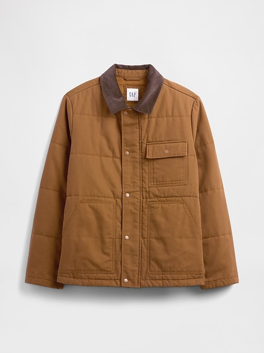Image number 5 showing, Relaxed Quilted Canvas Utility Jacket