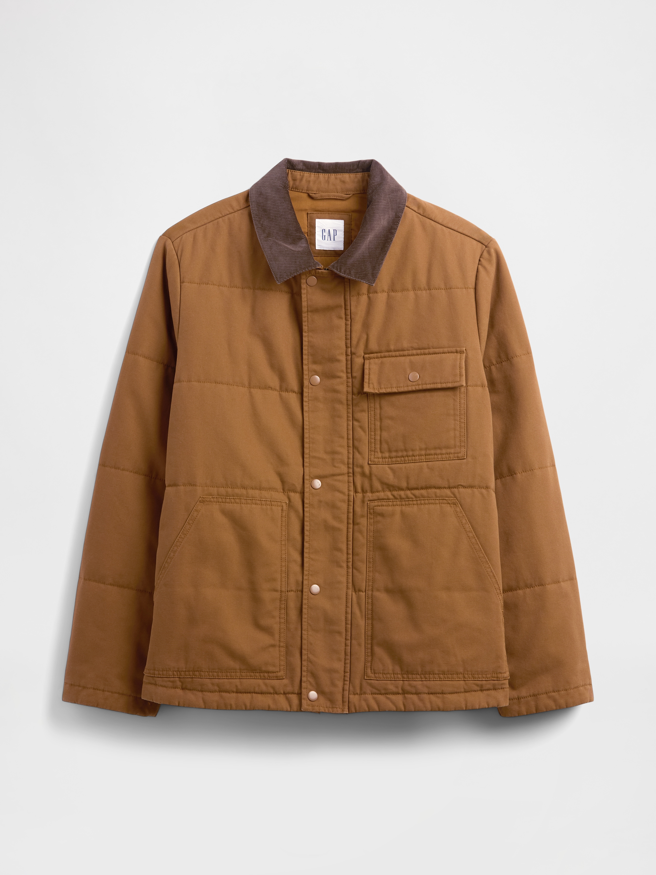 Relaxed Quilted Canvas Utility Jacket | Gap Factory