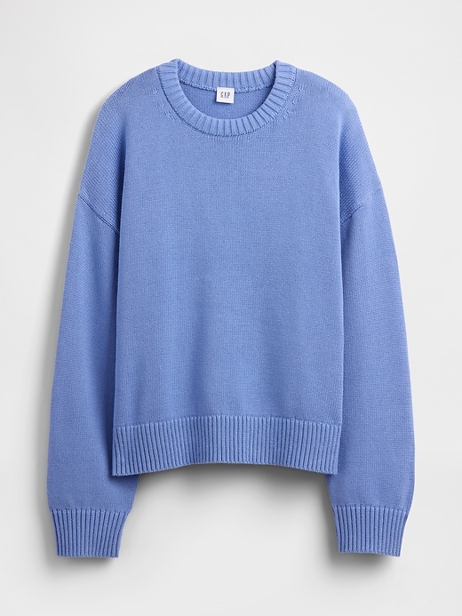Image number 5 showing, Relaxed Cotton Crewneck Sweater