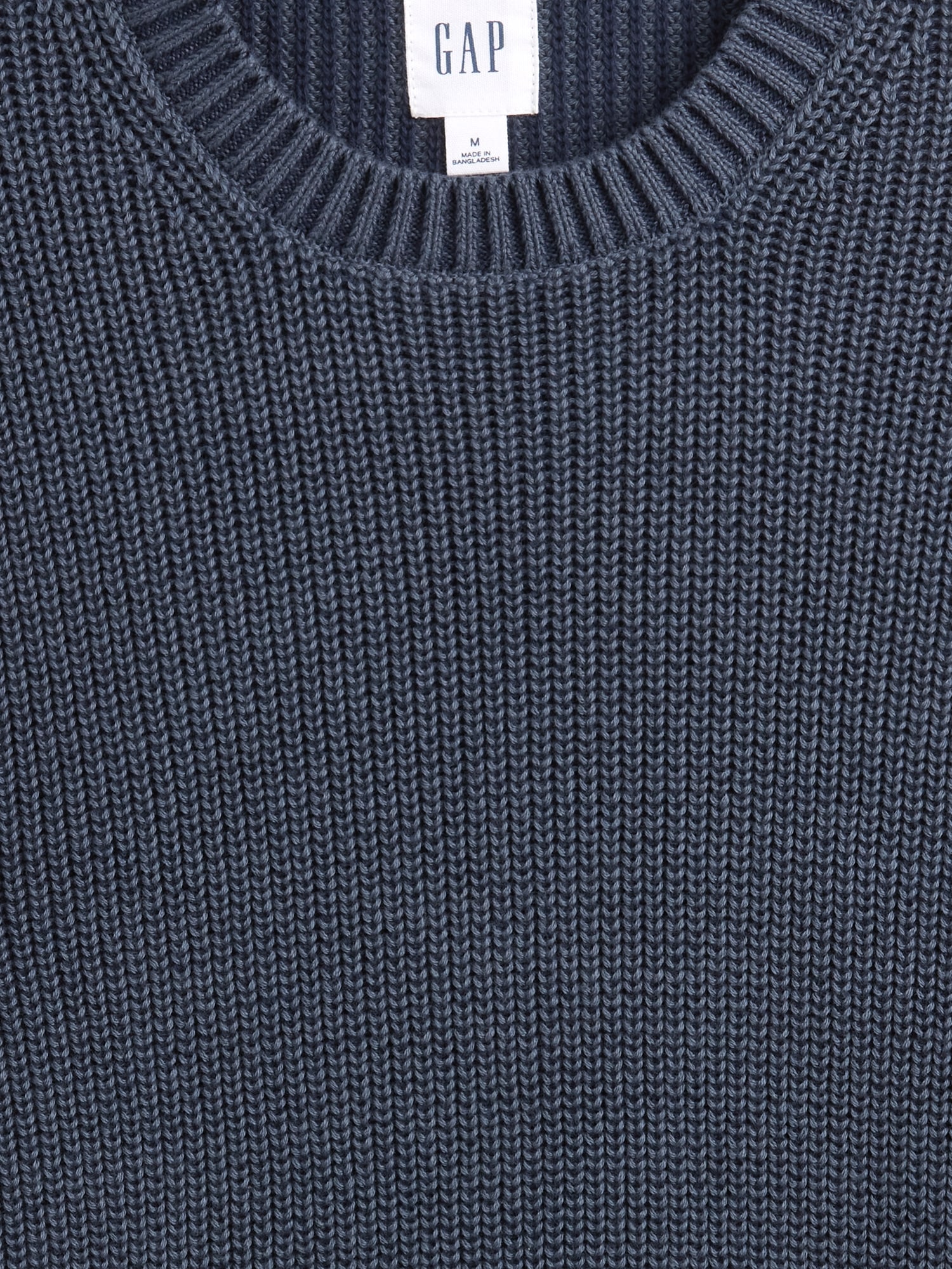 Gap Factory Relaxed Plaited Crewneck Sweater In Blue