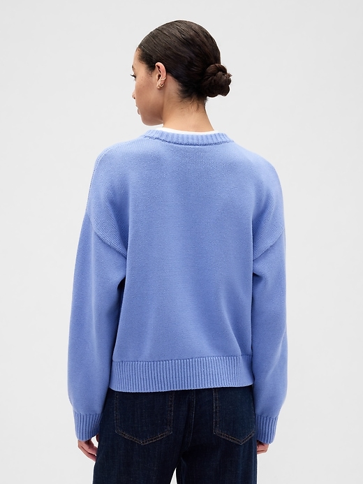 Image number 2 showing, Relaxed Cotton Crewneck Sweater